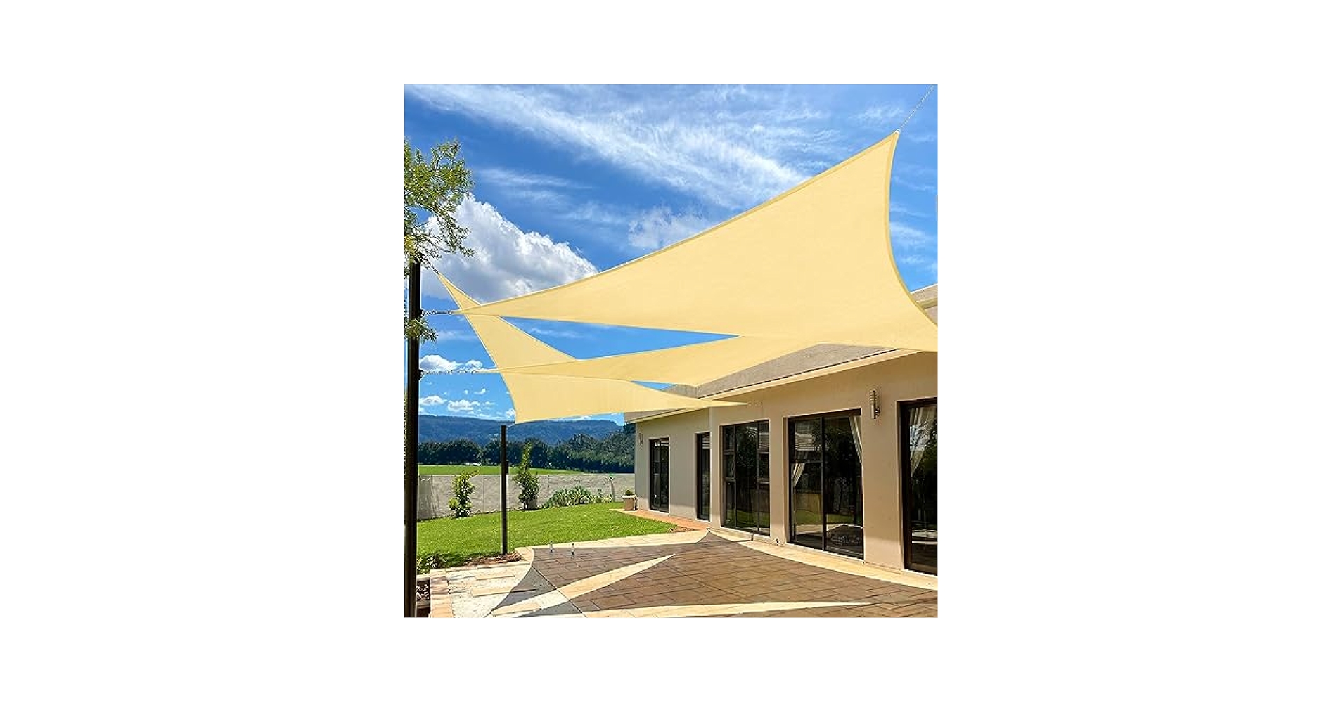 38-kt 【palace shade】 Amazon.com : Artpuch 10'x13'x13' Custom Curved Triangle Sun